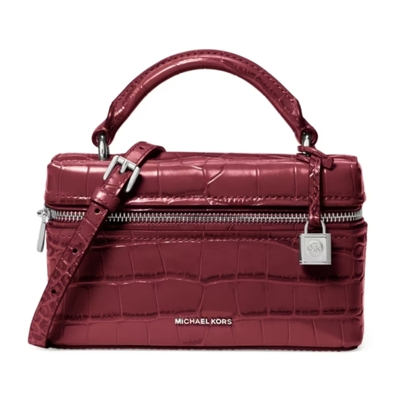 MICHAEL Michael Kors Handbags - NWT Michael Kors Jana Leather Croc Embossed Crossbody Bag